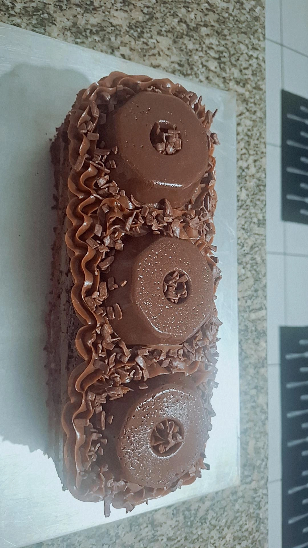 Bolo brigadeirão fatia